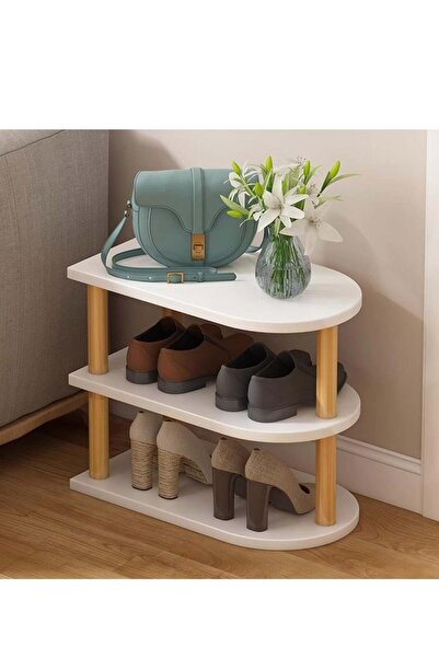 COOYA Wooden Vertical Shoe Rack for Entryway, Space Saving Corner Shoe Rack Organizer, Free Standing