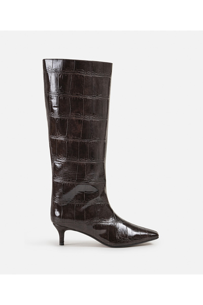 İpekyol Timsah derisi görünümlü topuklu çizme