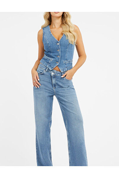 Guess Vestă de blugi Guess, albastru