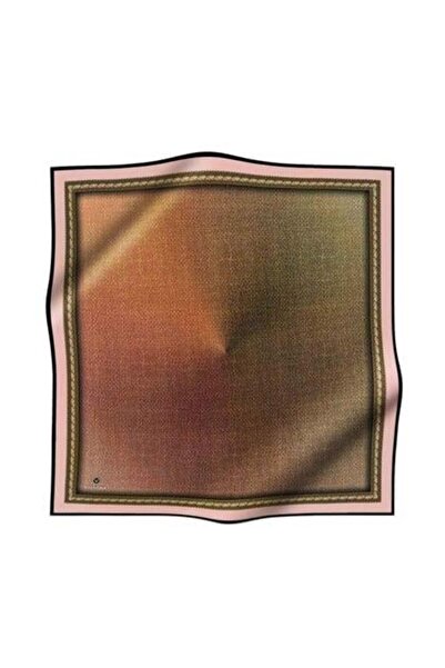 Vissona Tivil Silk Scarf 8409 - 3 - 0012 Orange Dobby Pattern