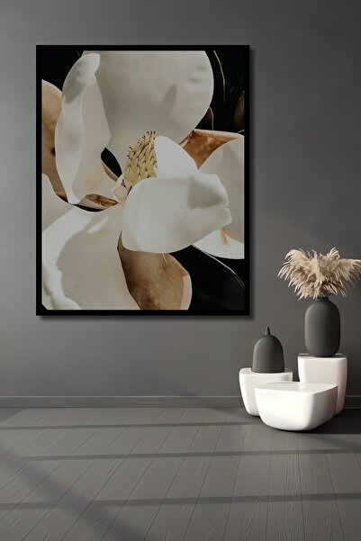 Teona Ahşap Tablou decorativ din lemn dreptunghiular alb, frumusețe înflorită...