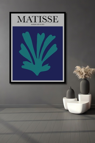 Teona Ahşap Tablou decorativ din lemn dreptunghiular Matisse Papiers Decoupes...