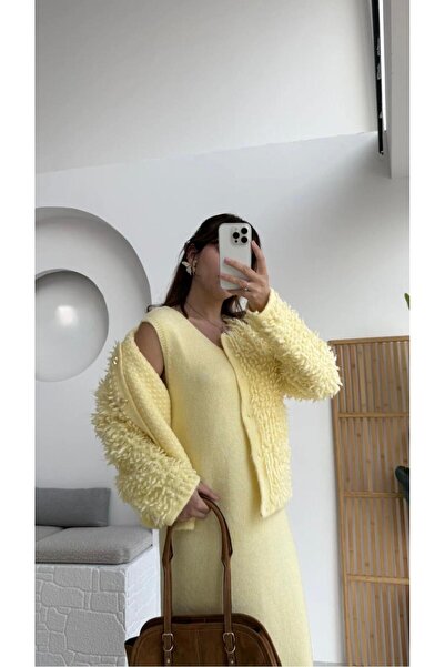 SBL COLLECTİON Saçaklı Hırka Elbise Takım