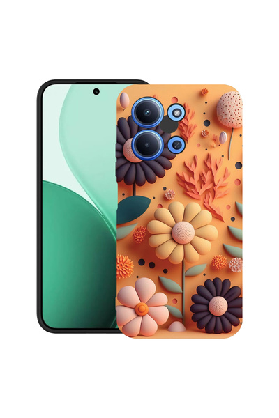 bestcase Carcasă ultra subțire TPU pentru Xiaomi Redmi 15C 5G (173mm), cu design Happy Flowers, 2100002 B 1149