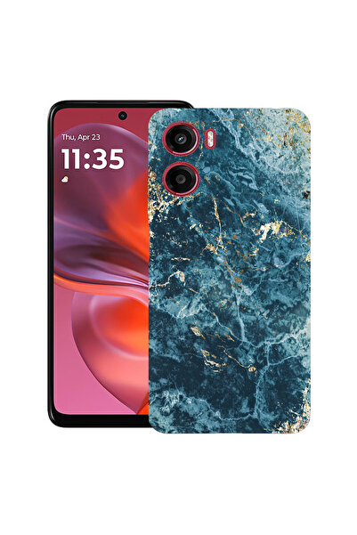 bestcase Carcasă ultra subțire TPU pentru Motorola Moto G06, marmură - verde ...