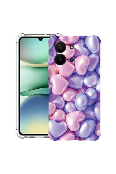 bestcase Carcasă antișoc pentru Xiaomi Redmi 15C 4G (171 mm), inimioare color...