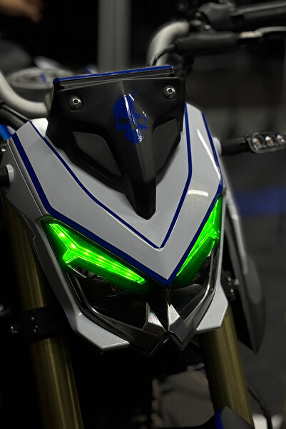 Banxtre ملصق تصميم المصباح الأمامي باللون الأخضر (يمين ويسار) لـ RKS SRK125-S