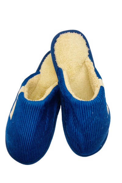 CRACOS Warm slippers for men, blue, size 44-45, fur lined, 29 centimeters