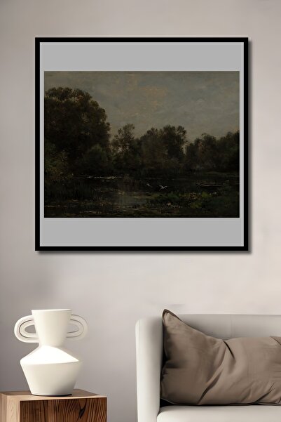 Teona Ahşap Tablou decorativ din lemn dreptunghiular cu vedere la cadru cu pe...