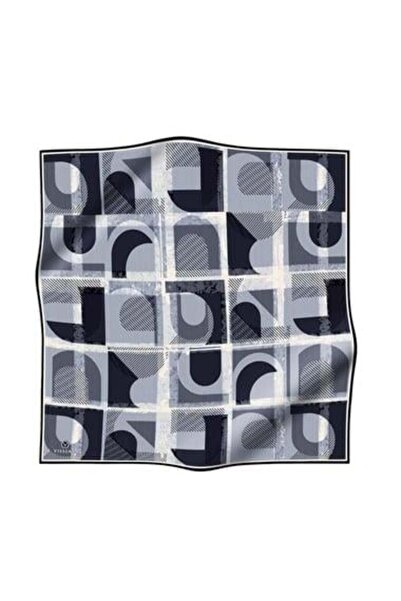 Vissona Μεταξωτό μαντήλι Tivil 51918 - 0001 - 0003 Μοτίβο με γραμμή σκούρου μπλε