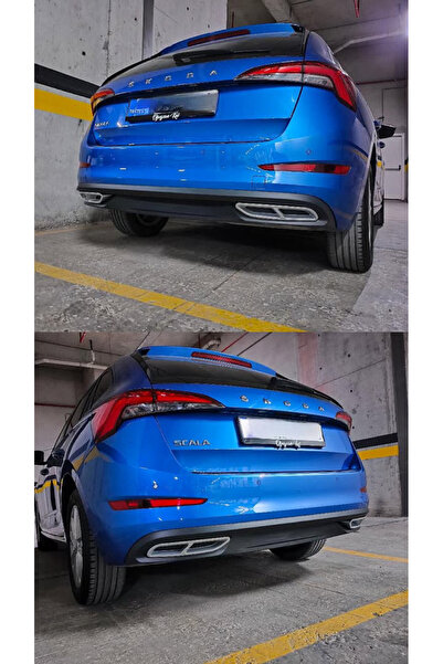 GUNTURKCAR Skoda Scala 2019-2023 ÇİFT ÇIKIŞ difüzör görünüm