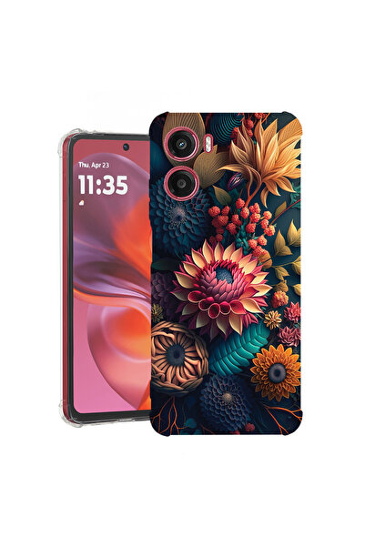 bestcase Carcasă antișoc pentru Motorola Moto G06, flori colorate, 2078499 AS...