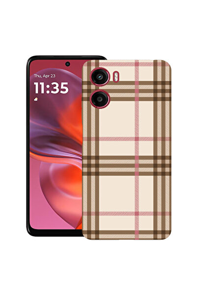 bestcase Carcasă ultra subțire TPU pentru Motorola Moto G06, carouri, 2082906...