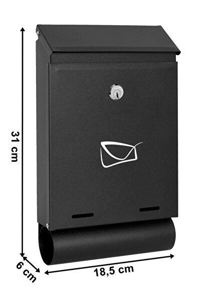 Other Skrzynka pocztowa na listy Hadvar czarna z napisami