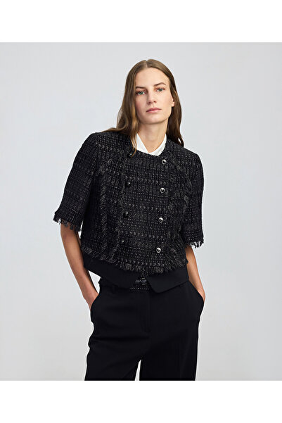 İpekyol Textured Jacket with Karma Buttons