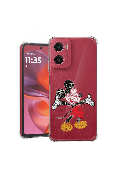 bestcase Удароустойчив калъф за Motorola Moto G06, калиграфия Мики Маус, 2078...