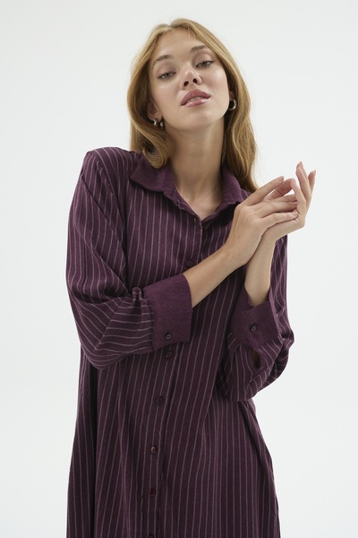 GİZZEY 21410 Women's Long Shirt Dress