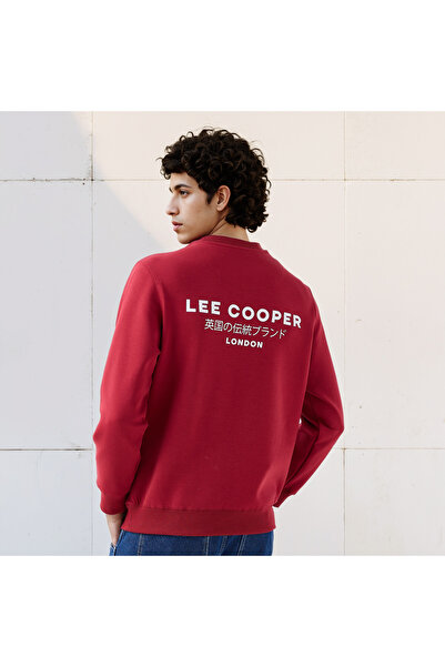 Lee Cooper Men Regular Fit Logo Print Cotton Sweatshirt