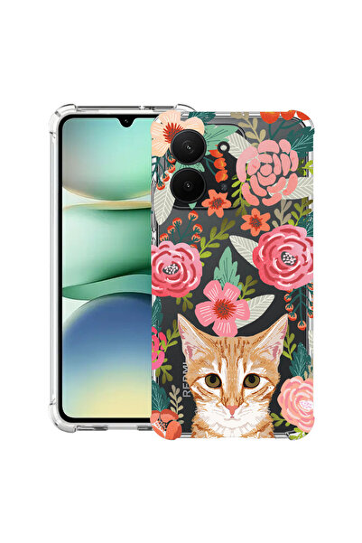bestcase Carcasă antișoc pentru Xiaomi Redmi 15C 4G (171 MM), Pisică și Flori...