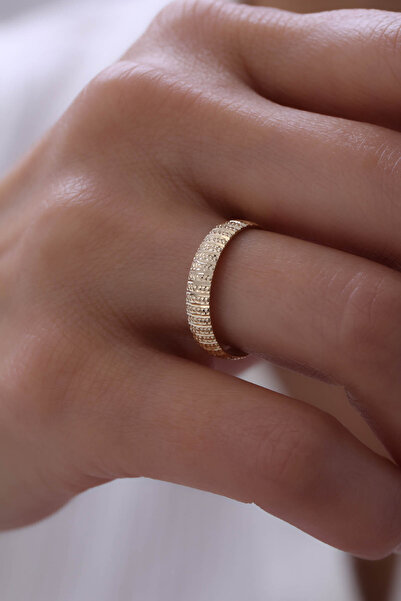 YAVUZ KUYUMCULUK 14 Ayar Altın Kalemli Alyans