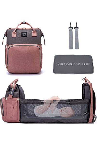 Yelajoy Diaper Bag Backpack,with Changing Station,7 in 1 Travel Foldable Baby Diaper Bag,2 Stroller Straps
