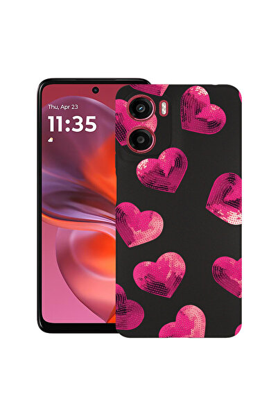 bestcase Θήκη TPU εξαιρετικά λεπτή για Motorola Moto G06, με μοτίβο καρδιάς, ...