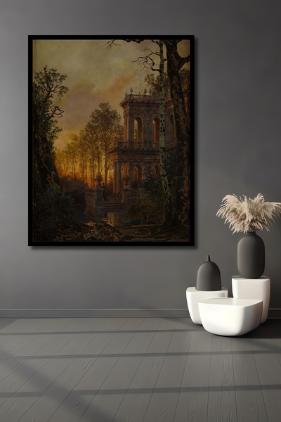 Teona Ahşap Tablou decorativ din lemn dreptunghiular cu aspect de cadru cu ru...