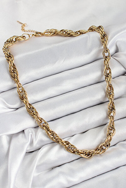 Skygo 316L Steel Rope Model Gold Color Women's Necklace - Tj-Bko10481