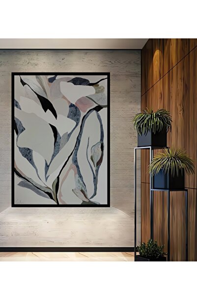 Teona Ahşap Tablou decorativ din lemn dreptunghiular, aspect de artă de compoziție abstractă cu ramă