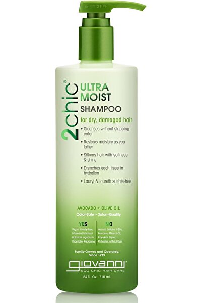 Giovanni شامبو 2 Chic Ultra Moist 24 أونصة سائلة مع زيت الأفوكادو والزيتون