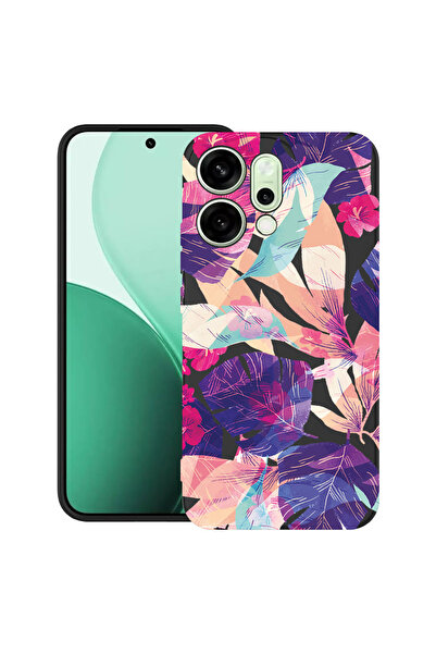bestcase Carcasă ultra subțire TPU pentru Oppo Reno14 5G, flori tropicale, 20...