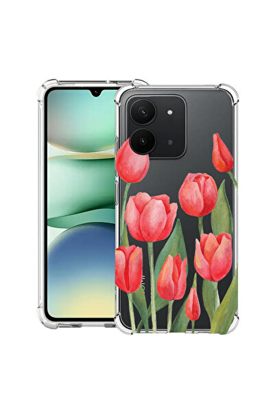bestcase Carcasă antișoc pentru Xiaomi Redmi 15C 4G (171 mm), Lalele roșii, 2...