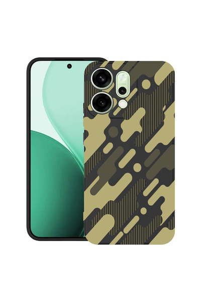 bestcase Carcasă ultra subțire TPU pentru Oppo Reno14 5G, camuflaj verde, 208...