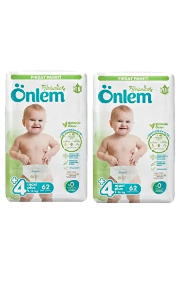 ÖNLEM Botanika Bebek Bezi 4+ Numara 62*2 Adet