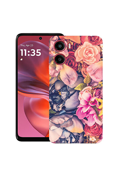 bestcase Carcasă ultra subțire TPU pentru Motorola Moto G06, cu imprimeu flor...