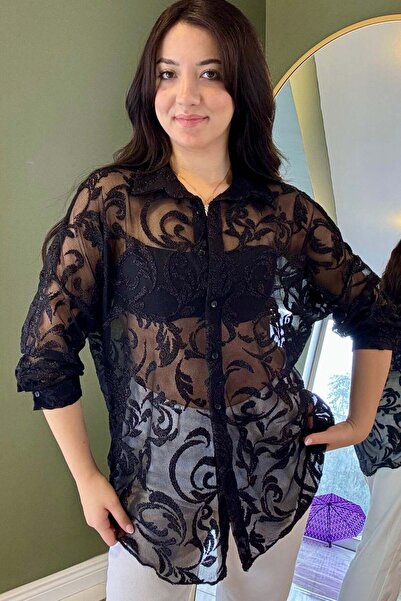 bb butik basic Cămașă din dantelă din seria specială G8332