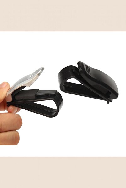 AutoFresh Auto Sun Visor Glasses Holder Clip – Universal Car Glasses Hanger Mount (Black)