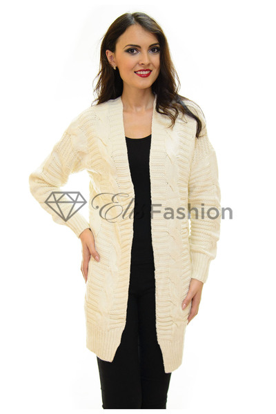 Elis Fashion Teaming Up Cardigan Beige