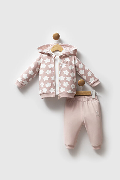 U.S. Polo Assn. U.S.Polo Assn Baby Girl 3-Piece Set - Powder