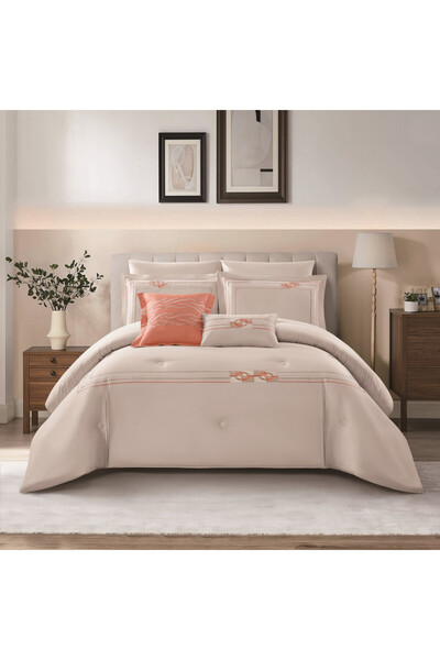 Levore Livori 100% Cotton Luxury Summer Bedspread for Double Bed Size 200x200 cm, 8 Pieces, 240 Thread Count
