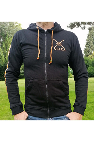 ataca Hanorac cu glugă / Hanorac cu fermoar negru