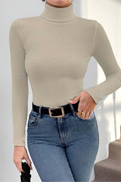 bb butik basic Θερμοκορμάκι πλέξη ριμπ Body K3067