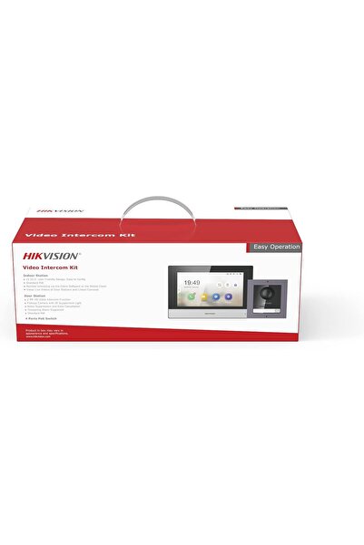 Hikvision هاتف باب الفيديو/جرس قائم على IP بشاشة TFT ملونة مقاس 7 بوصات ودقة فيديو 1080 بكسل وزاوية واسعة
