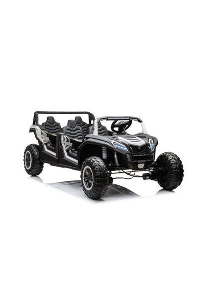 LeanToys Masinuta electrica pentru copii Buggy A033 4x4 White, cu 4 motoare 150W fiecare, baterie 2x24V10Ah,