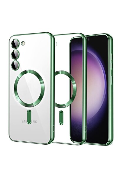 SKYDDAR INNOVATION Θήκη για Samsung Galaxy S23, Πολυτελής Ασπίδα Magsafe, Αντικραδασμική Προστασία, Σετ Αυτοκόλλητων, Ανοιχτό Πράσινο