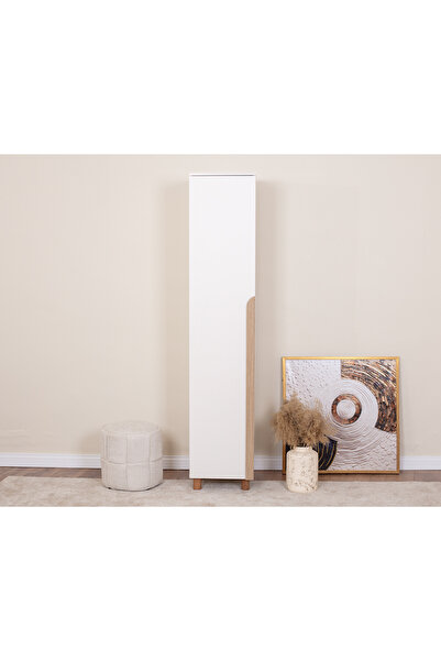 DONACO İtra 1 Kapaklı Çok Amaçlı Gardırop – Krem Gövde, Krem Kapak