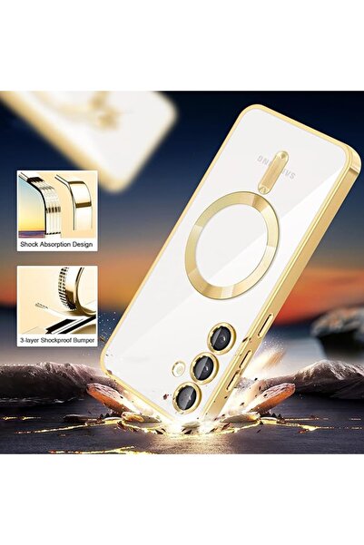 SKYDDAR INNOVATION Θήκη για Samsung Galaxy S23 FE, Luxury Shield Magsafe, σετ αυτοκόλλητων, Ασημί