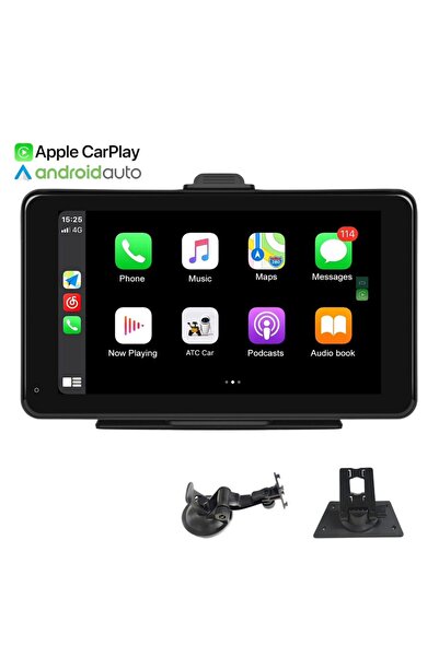 ZanaCasei Navigație Carplay / Android Auto de 7 inci cu ecran tactil, wireless, Mirrorlink, WiFi, card SD