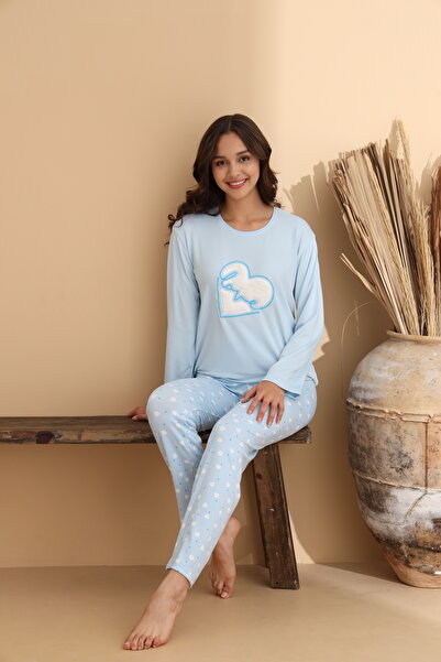 ELİTOL Love Blue Pajama Set
