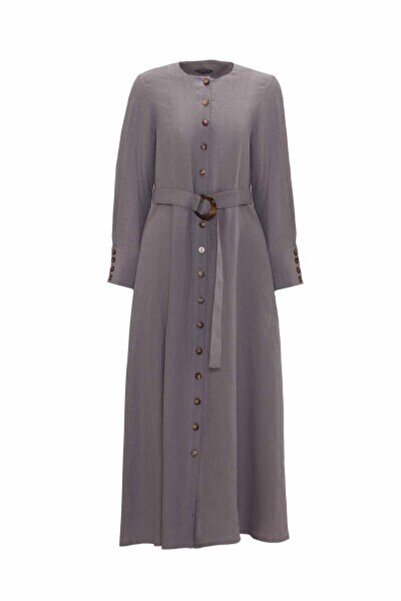 MISS DALIDA Beli Kemerli Antrasit Ceket